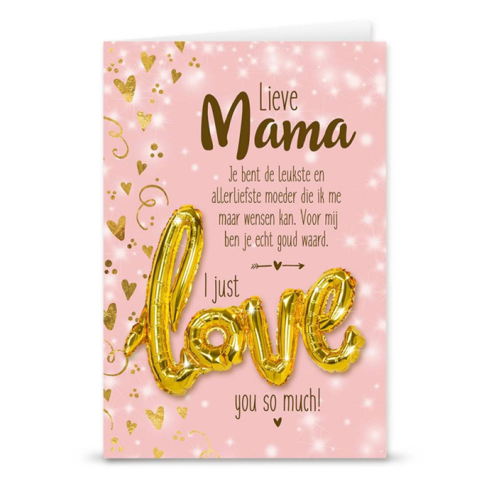 Wenskaart Love Balloon  Mama  115 x 170 mm